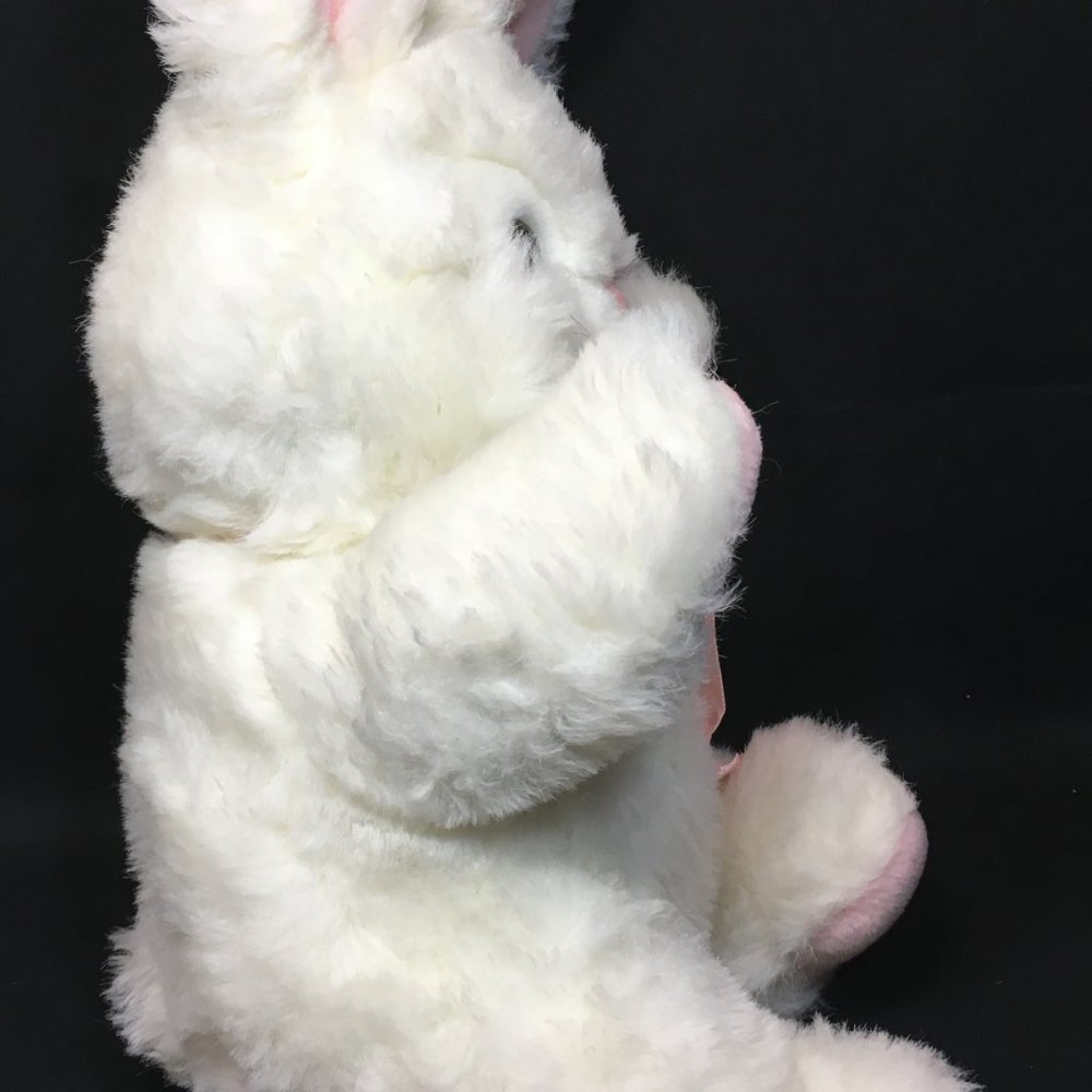 Vintage Animal Playthings Bunny Plush White Pink - Picture 4 of 9